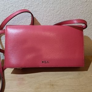 Red Ralph Lauren Leather Wallet